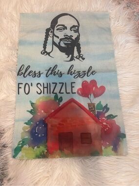 Snoop Dog Bless This Hizzle Fo' Shizzle Decorative Yard Garden Flag